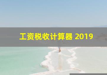 工资税收计算器 2019